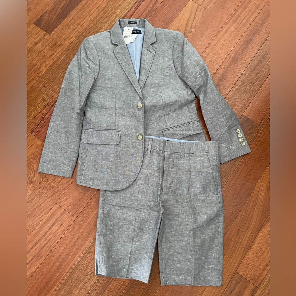 Crewcuts Linen Cotton Suit Jacket & Shorts Size 6